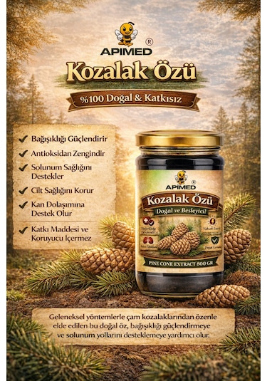 Servi Kozalağı Özü 3'lü Set 800 Gr Katkısız, İlave Şekersiz