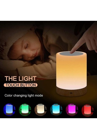 Vkemall Sld Dokunmatik Renkli Led Gece Lambası - Yatak Odası Işığı, Stüdyo Ve Ev İçin Renkli Atmosfer Işığı Beyaz