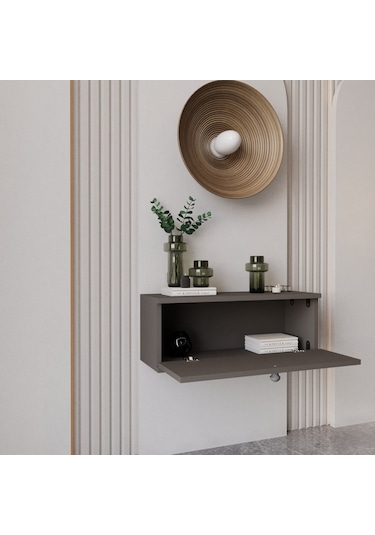 Melura Home Melura Dresuar %100 Mdf Kapaklı Duvara Monte Gri