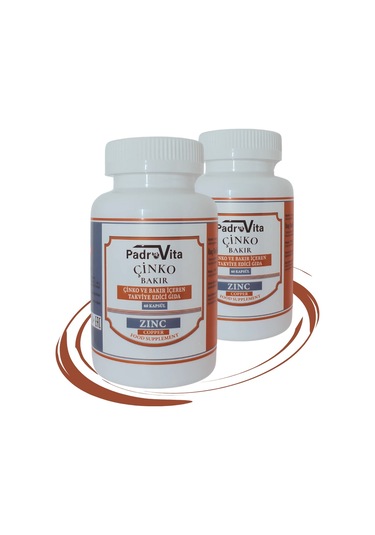PadroVita Çinko ve Bakır İçeren Takviye Edici Gıda 2 x 60 Kapsül