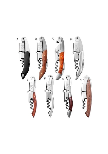 B Kırmızı Şarap Açacağı Emek Tasarrufu Sağlayan Şarap Mantarı Sökücü Paslanmaz Çelik Tirbuşon Mutfak Bar İçin Ahşap Saplı Diğer