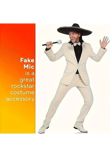 Willowhaven Parlak Mikrofon Aksesuarı - Pil Gerekmez, Dayanıklı Plastik, Parti Ve Sahne Şovları İçin Silvery Gümüşi