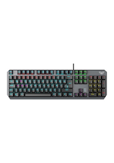 Aula F2066 Blue Switch Rgb Makrolu Kablolu Gaming Türkçe Mekanik Oyuncu Klavyesi