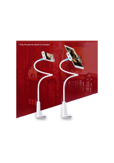 Youmex Mobil Ve Tablet Masa/yatak Üstü Tutucu - Canlı Yayın, Dersler, Video İzleme - 3.5-10.5 İnç - Kaymazsız Silikon - Hızlı Kurulum - Mavi Beyaz