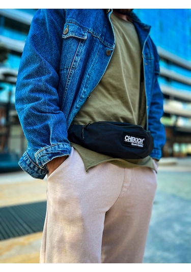 Cnt002 Keten Erkek Çapraz Çantası Sıyah Standart Çok Renkli