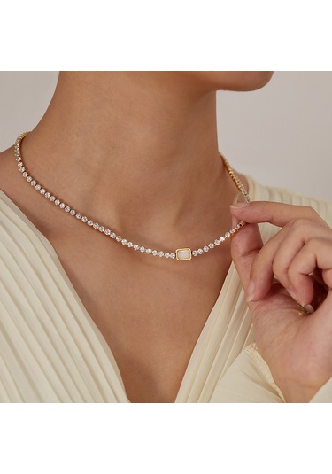 Sones Opk Gx2441 Kişiselleştirilmiş Paslanmaz Çelik Elmaslı Kolye Altın