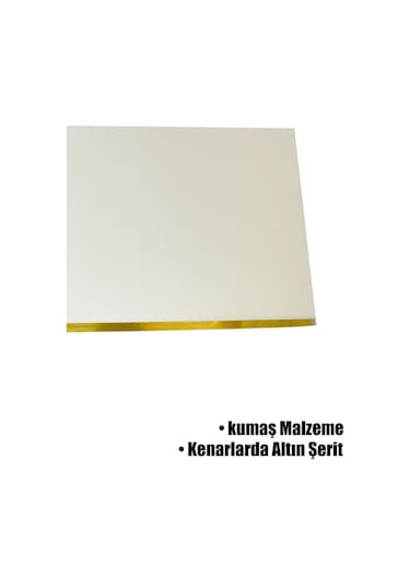 Krem Gold Şeritli Lambader Şapkası Krem