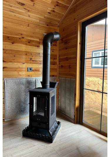 Dekoratif Şık Camlı Şömine&pelet Soba 60x35x35 Cm