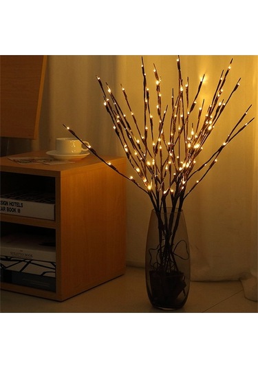 Ulzyvf Yanıp Sönme/sabit Söğüt Siyah Parti Modlu Led Lamba Dekoru, Dalı Bahçe Ampul 20 2 & - Md Siyah