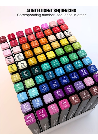 Aubyhe 12 Renkli Alkollü Sanat Marker Seti - İki Uçlu, Hızlı Kuruyan, Düşük Koku - Plastik, Ahşap, Metal Üzerinde Kullanılabilir Diğer