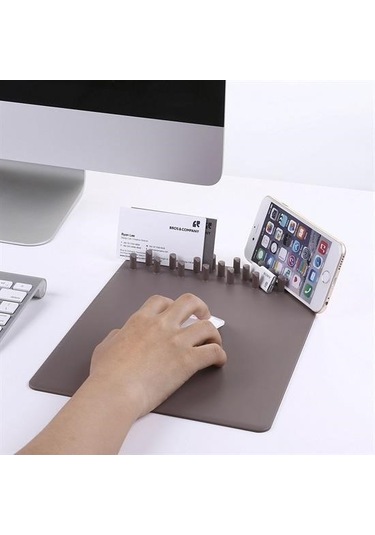 Cep Telefonu Tutucu Standlı Mouse Pad Gri