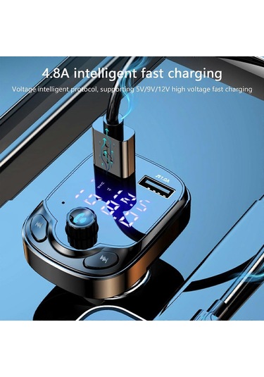 Car Mp3 Bluetooth Player Mp3 Player Car Bluetooth Hands-free Fm Bluetooth Transmitter Qc3.0 Car Charger