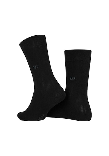 D'S Damat Erkek Bambu Çorap Düz Siyah 40-44 Siyah