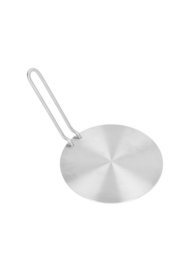 Kangvka Stokele Isı Dağıtıcı Plaka, Inoks Çelik, Tüm Ocaklarda Kullanım, Anti-yanık Kollü, Hızlı Ve Eşit Isıtma, 17.5cm