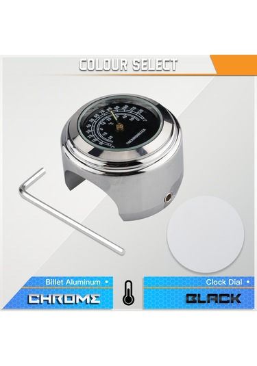 Evrensel Motosiklet Gidon Saat Bisiklet Termometresi K20473-7