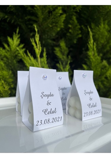 Official Beyaz Kişiye Özel Bubble Mum Hediyelikleri Söz,nişan,nikah,düğün Hatırası - 15 Adet