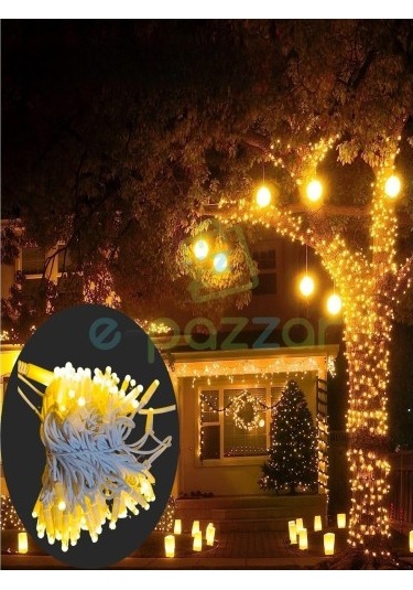 10m 100 Led Ip65 Dış Mekan Led Işık Beyaz Kablo Tdrtr Çok Renkli