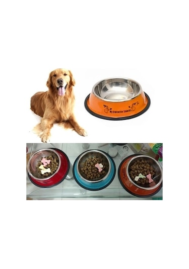 Dm Cbtx Paslanmaz Çelik Kase 25.5 Cm - Kaymaz Renkli Baskılı Tasarım