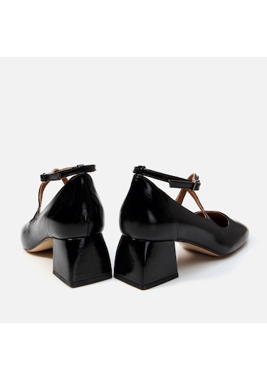 Hotiç Hakiki Deri Siyah Kadın Kalın Topuk 01ayh290540a100 Siyah