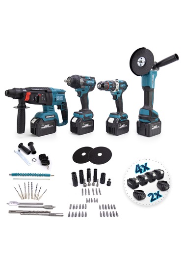 Chelikbei MK800 Akülü Vidalama Seti 4'lü Mavi