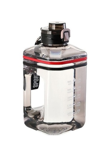 Lebeigo Dmxtop 2.2l Su Şişesi Büyük Kapasiteli Zaman Ölçeği İle Taşınabilir Suluk Matara 0ex9m7 Beyaz - Siyah