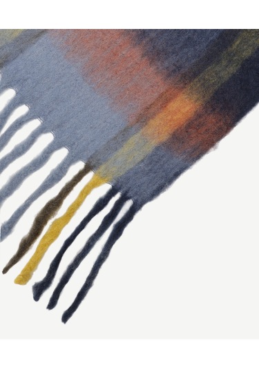 Yargıcı  Çok Renkli Ve Yün İçerikli Şal Çok Renkli