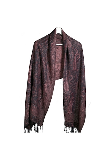 Pashmina Şal - Bakır Rengi Kadın Şal - %100 Paşmina Yünü Bakır