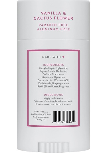 Native Vanilla & Cactus Flower Alüminyumsuz Stick Deodorant 75gr