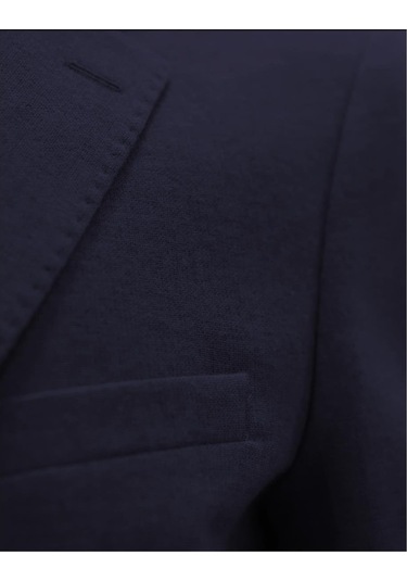 Uki Lacivert Mono Yaka Klasik Ceket Lacivert