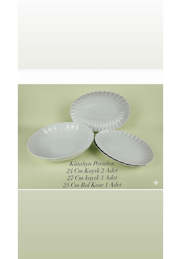 Bone Luz Serisi 4 Lü Servis Takımı Krem