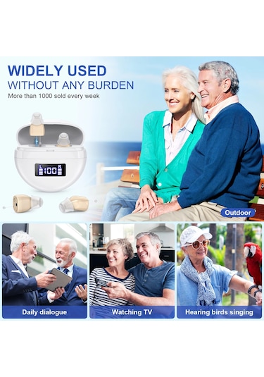 Mini Kulak İçi İşitme Amplifikatörleri Görünmez İşitme Cihazları Şarj Amerika Birleşik Devletleri