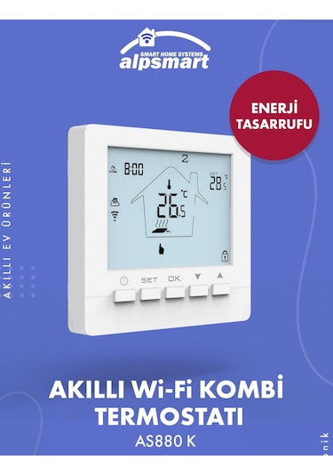 Alpsmart AS-880K Wi-Fi Akıllı Kablolu Oda Termostatı