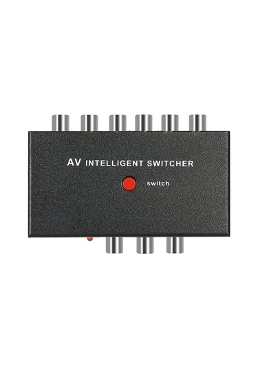 Yaozixa 12v Siyah 2 Girişli Av Akıllı Dönüştürücü - Otomatik/manuel Geçiş, Sinyal Kaybı Olmaksızın, Araç Dvd Ve Kameralar İçin Uyumlu