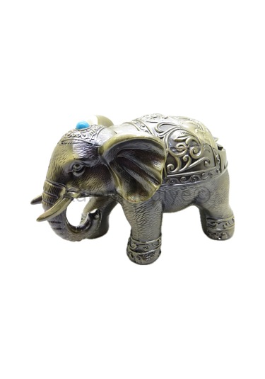 Swarovski Taşlı Fil Masaüstü Küllük - Gizli Hazneli Masaüstü Hedi