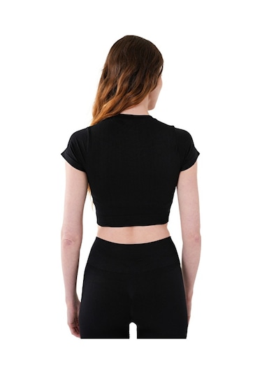 Musclecloth Nova Seamless Crop T-shirt Siyah