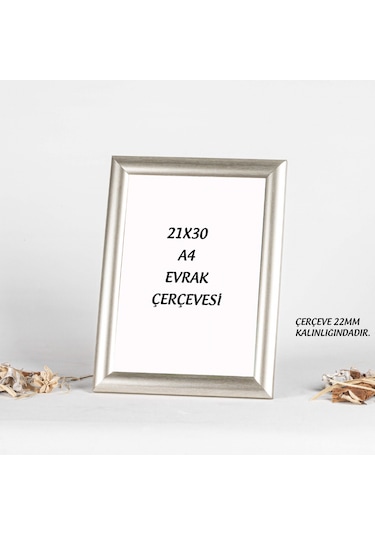 A4 Gümüş Çerçeve 21x30