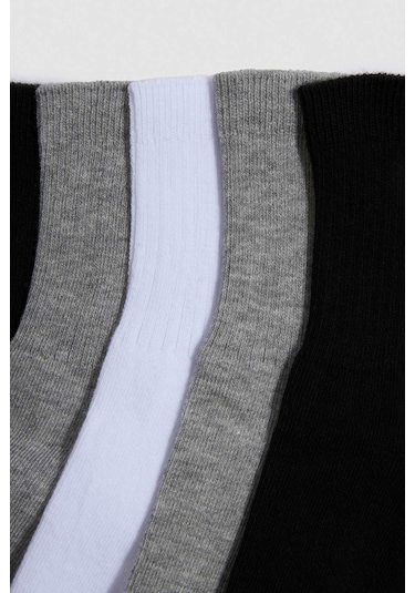 Defacto Erkek Çocuk 5li Pamuklu Uzun Çorap F4715a8nsgr2 Gri