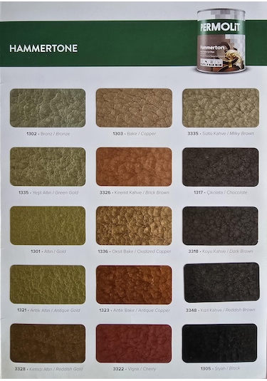 Permolit Hammerton Dekoratif Metal Boyası Çikolata 2.2 Lt.