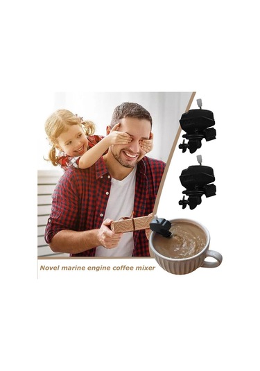 10 Adet Tekne Motoru Kahve Karıştırıcı, Paslanmaz Çelik Klipsli İçecek Karıştırıcı, Siyah