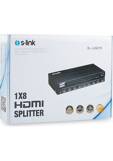 S-Link Sl-Lu6218 8 Port 4K 2K Hdmi Splitter