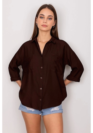 Cepli Salaş Gömlek Koyu Kahve T1010 Kahve