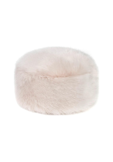 Kadın Cossack Kalpak Kürklü Şapka-ekru - Standart Açık Bej