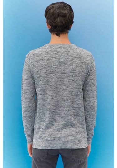 Lee Erkek Regular Fit Normal Kesim Sıfır Yaka Triko Kazak 672L212 Gri