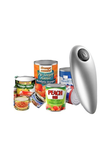 Kosona Ev Kullanıma Uygun Otomatik Metal Açıcı - 2024 Yeni Nesil Kolay Kullanım Silver N Tipi Kavanoz Açıcı Gümüş