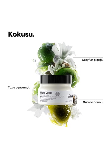 L'Oréal Professionnel Serie Expert  21 Metal Detox Renkli Açıcı İle İşlem Görmüş Saçlar İçin Maske 500 ML