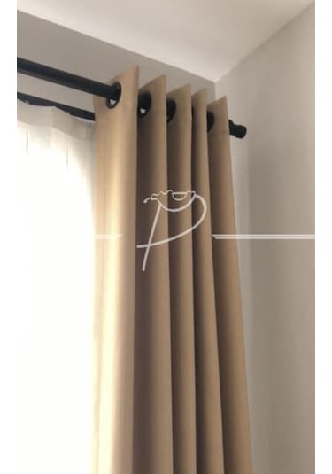 Fon Perde Kapsüllü Kuşgözü Keten Fonluk Aplim Desen