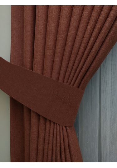 Evdepo Home Keten Kiremit Fon Perde Tek Kanat (518568828) Kiremit