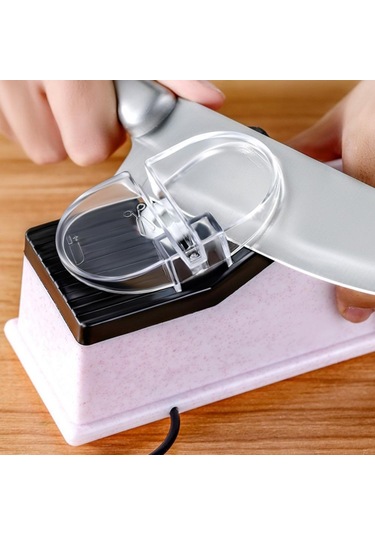Usb Şarjlı Elektrikli Bileme Taşı Ev Tipi Makas Bileme Kesici Bileyici Mutfak
