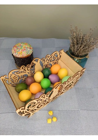 Woodiks Durulama Sırtlı Sepet Ekmeklik - Tavşan 155221114 Bej Açık