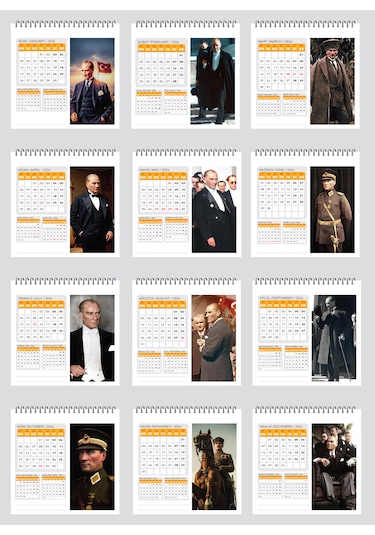2026 Yeni Atatürk Masa Takvimi-16x15 Cm
